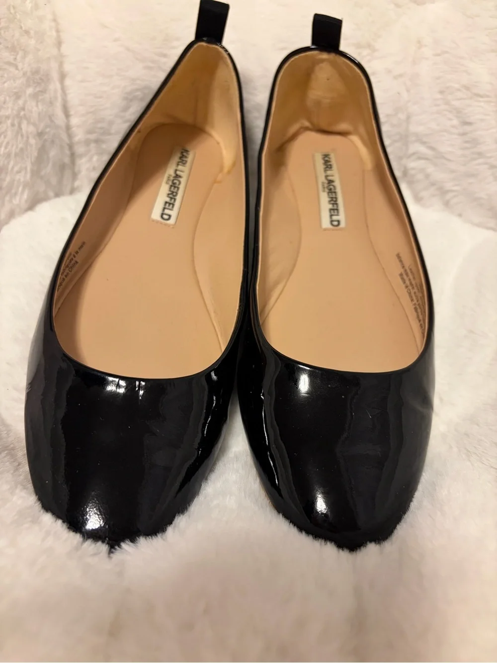 Karl Lagerfeld Black Slip-On Ballet Flats - Picture 3 of 5